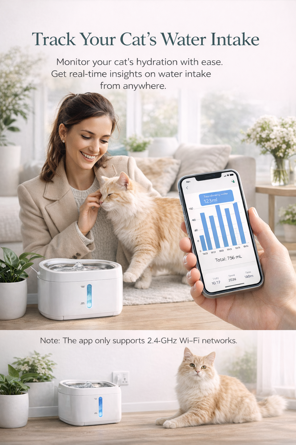 HydroMate Smart Water Fountain – 2.5L
