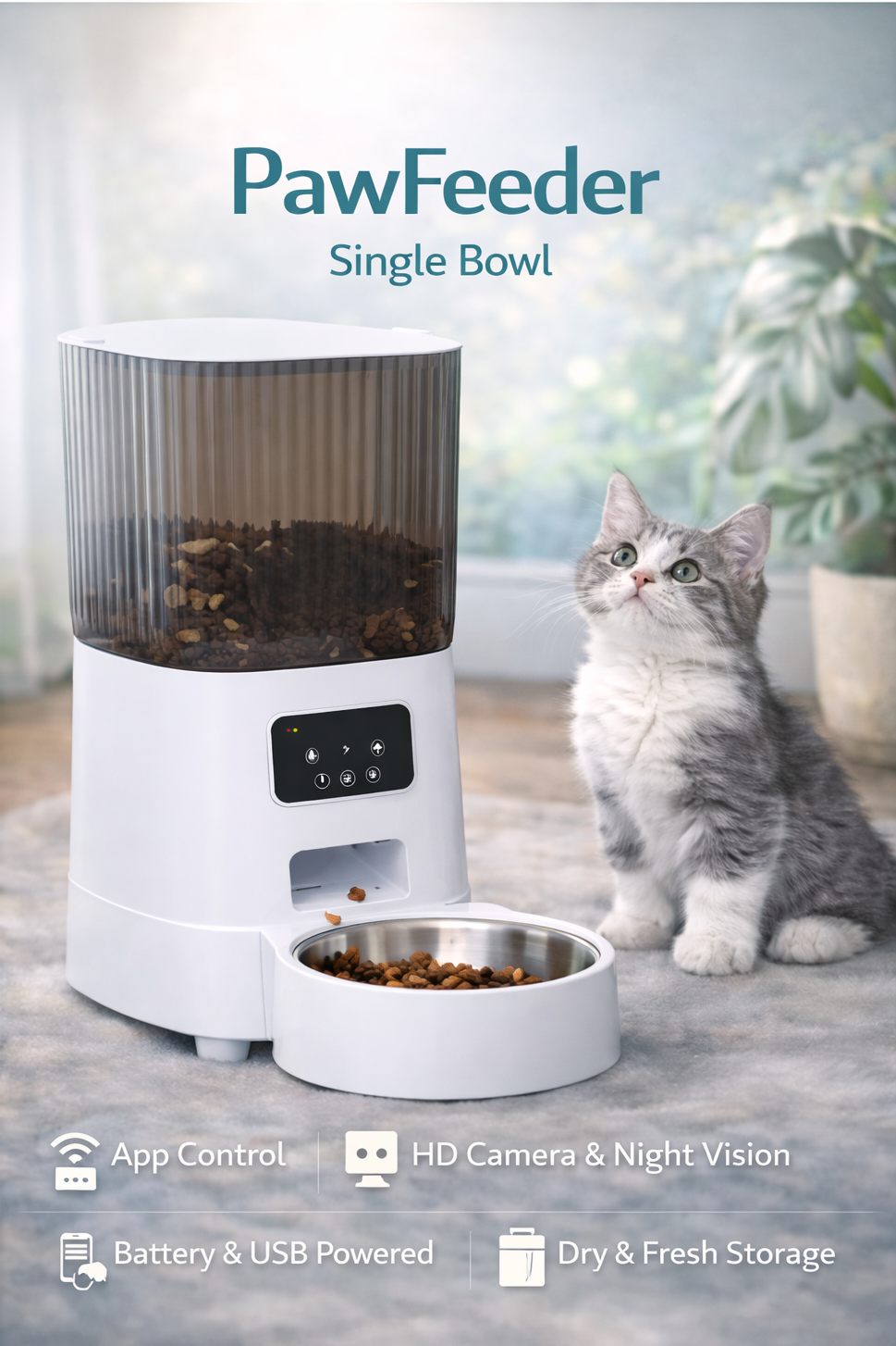 PawFeeder Smart feeder (Single Bowl)