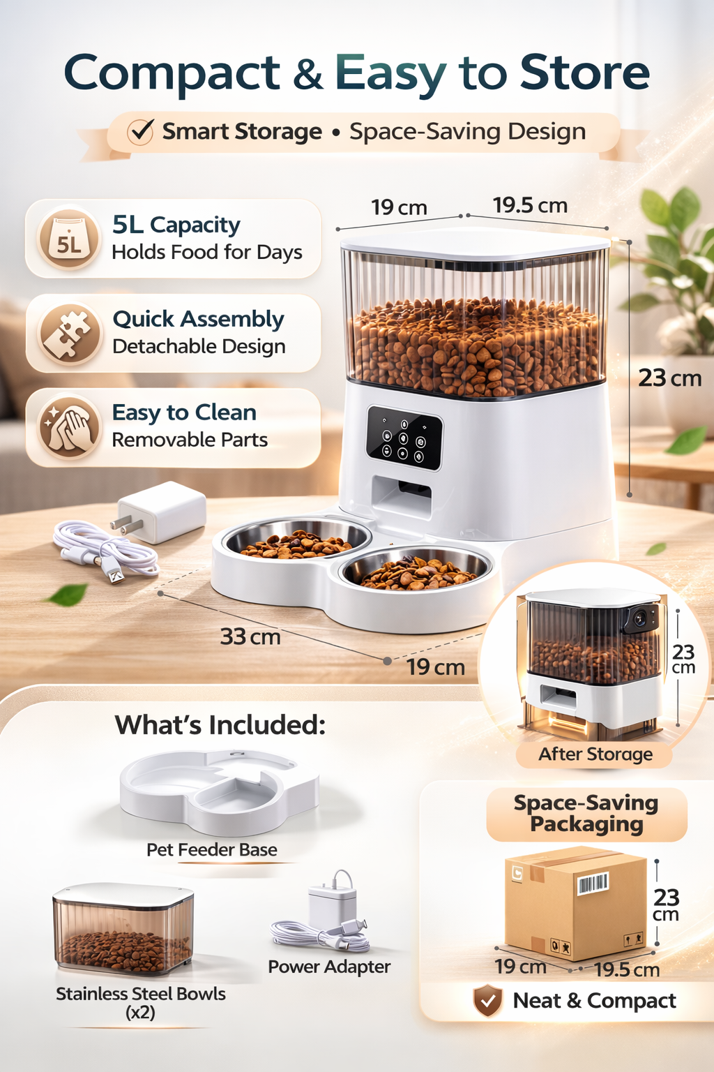MealTracker (Dual Bowl) Smart Pet feeder
