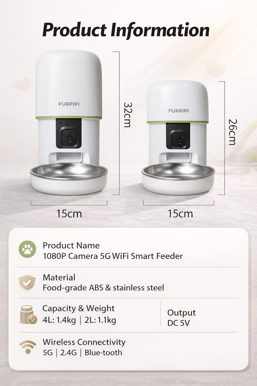 Smart Wi-Fi Pet Feeder with Camera
