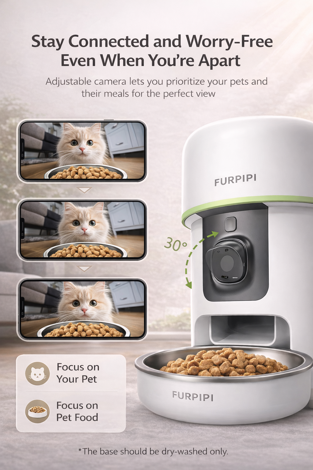 Smart Wi-Fi Pet Feeder with Camera