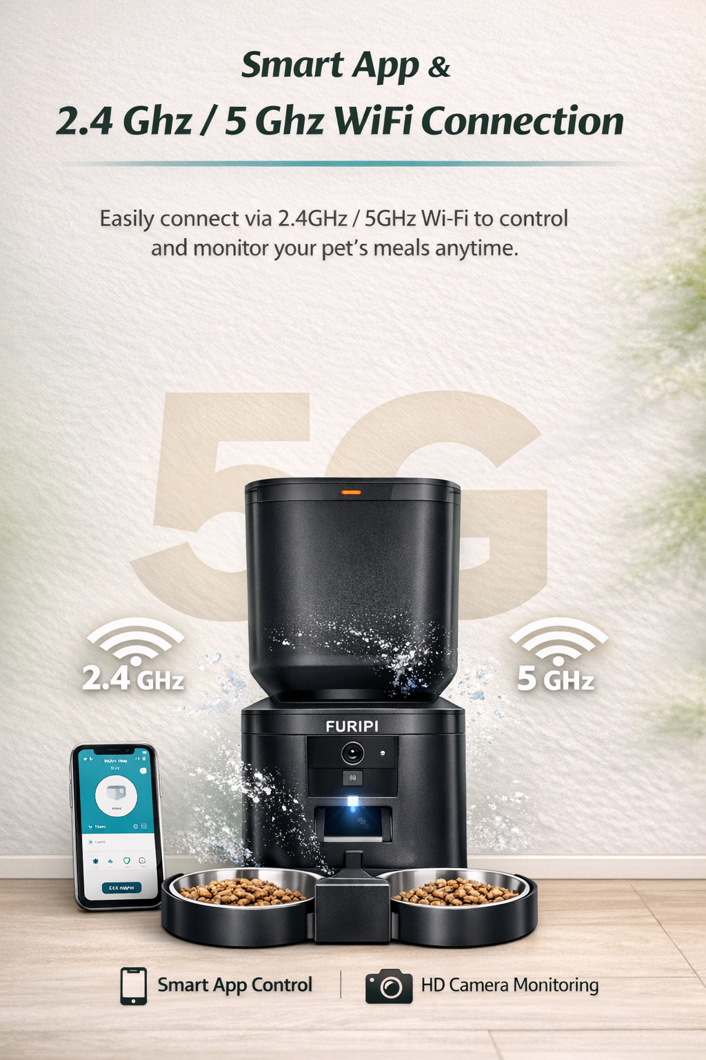 Smart 8L Automatic Pet Feeder — 1080p Camera | App Control