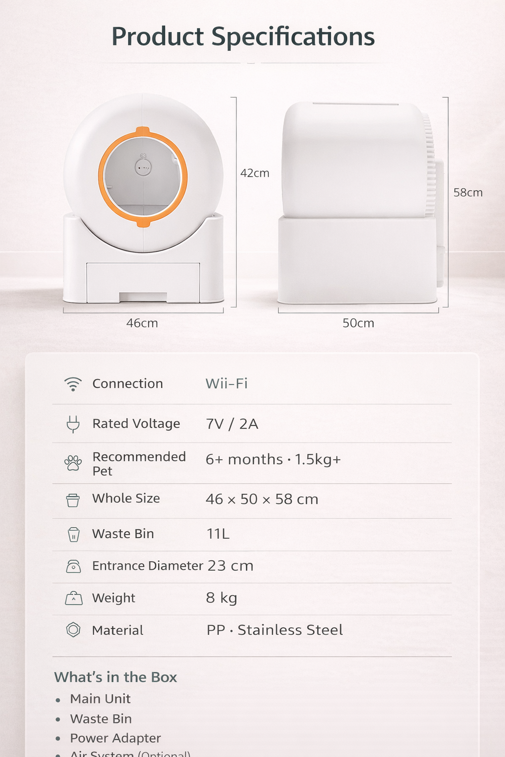 Automatic Smart Cat Litter Box – Large Capacity