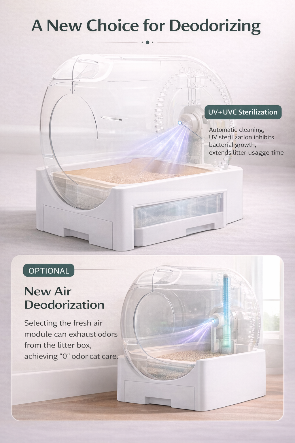 Automatic Smart Cat Litter Box – Large Capacity