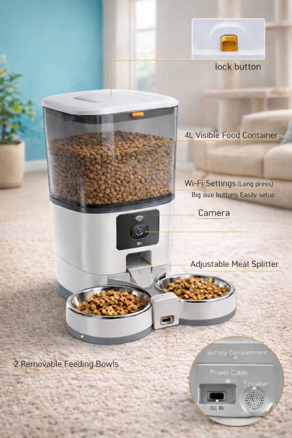PetVision Smart Dual Bowl Feeder
